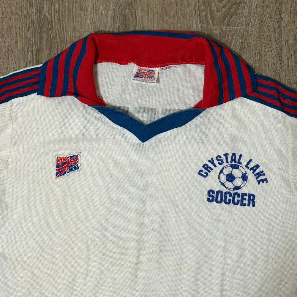 Vintage Soccer Jersey Crystal Lake Jeffery #4 Retro USA Made Tee - Picture 4 of 9